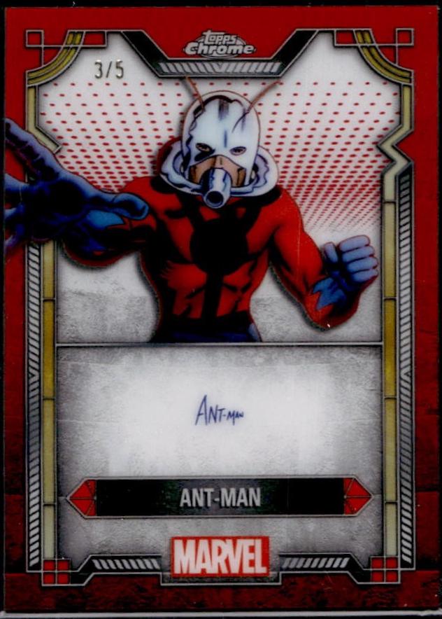 2024 Topps Chrome Character Autograph Ant-Man [Red Refractor] #MI-7 card