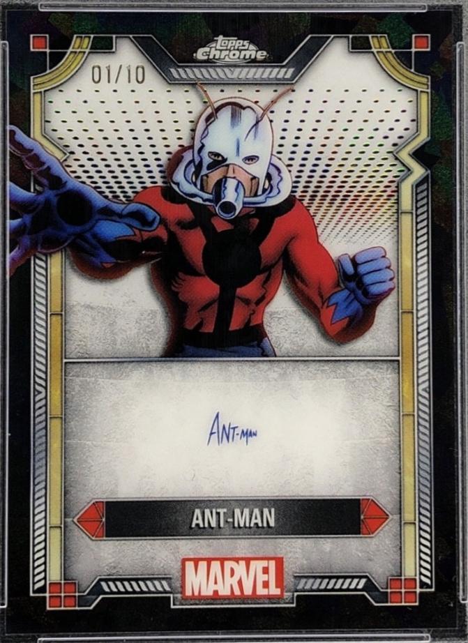 2024 Topps Chrome Character Autograph Ant-Man [Sapphire] #MI-7 card