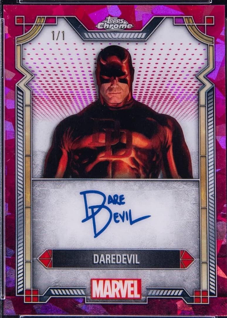 2024 Topps Chrome Character Autograph Daredevil [Sapphire] #MI-1 card