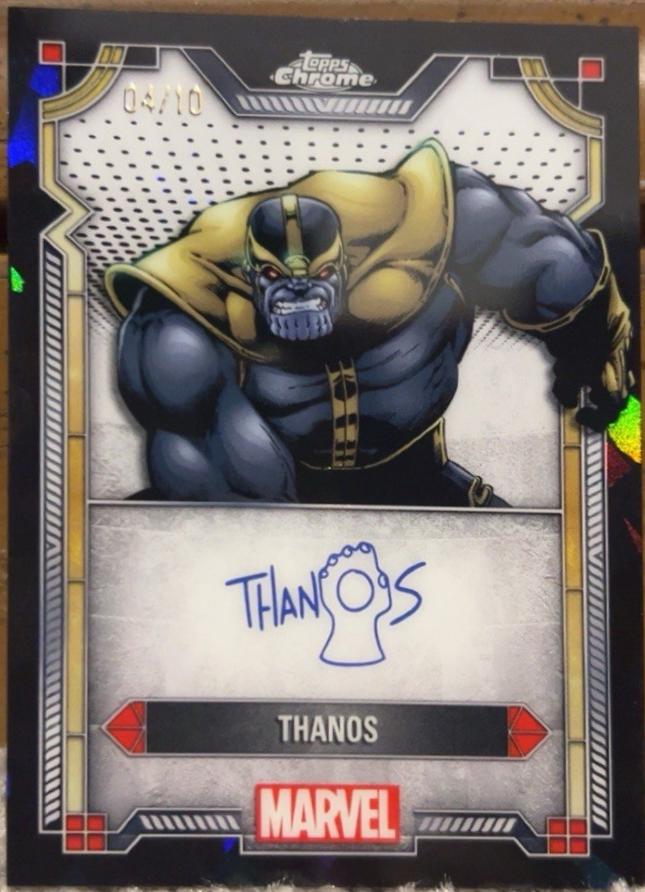 2024 Topps Chrome Character Autograph Thanos [Black Sapphire] #MI-5 card