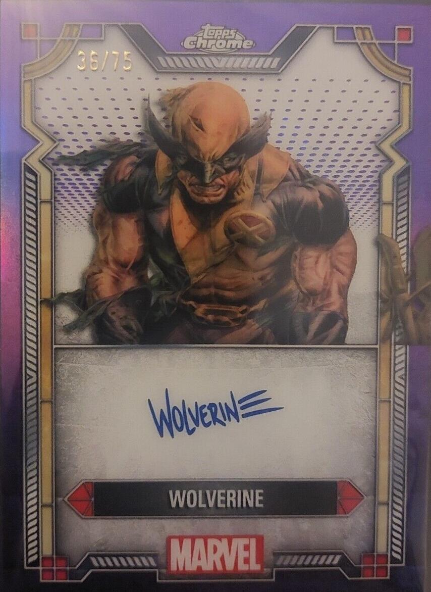 2024 Topps Chrome Character Autograph Wolverine [Purple Refractor] #MI-2 card