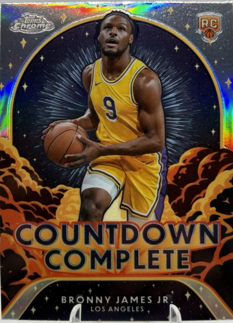 2024 Topps Chrome Countdown Complete Bronny James Jr. [Refractor] #CC-25 card
