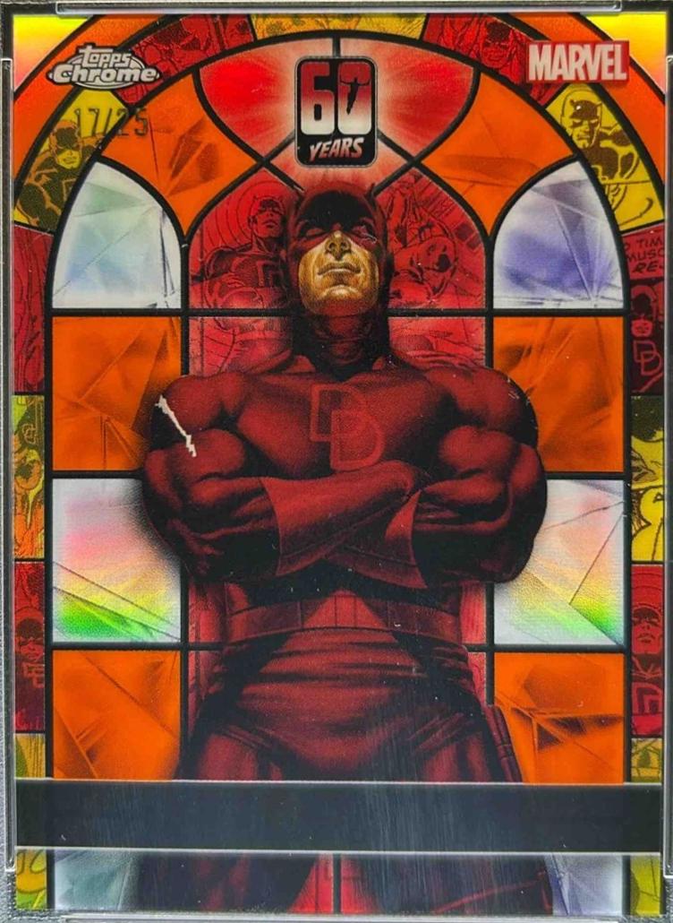 2024 Topps Chrome Daredevil 60th Anniversary Daredevil [Orange Refractor] #DD-1 card