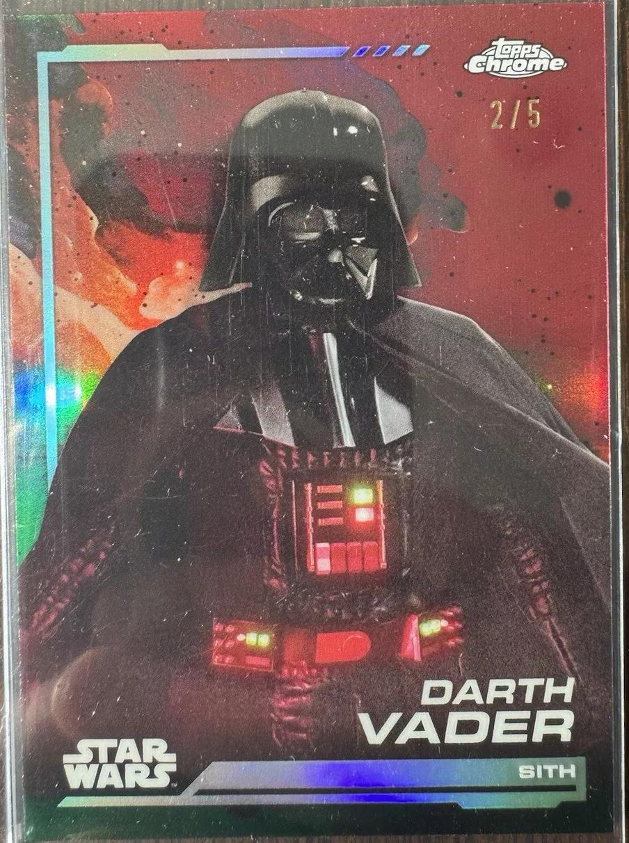 2024 Topps Chrome Darth Vader [Dathomir Red Refractor] #66 card