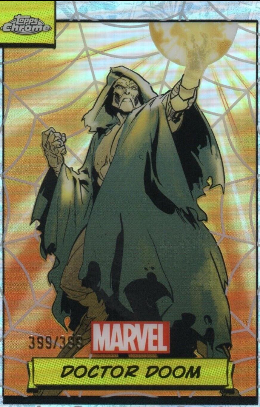2024 Topps Chrome Doctor Doom [Spider Web Refractor] #61 card