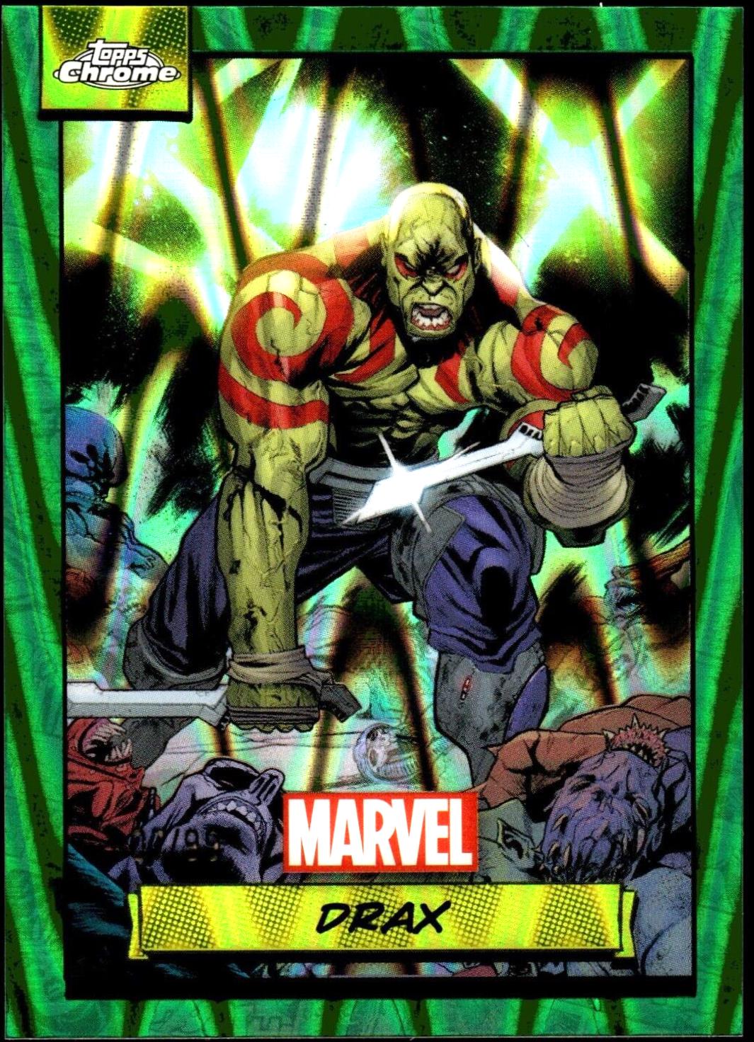 2024 Topps Chrome Drax [Green Refractor] #91 card