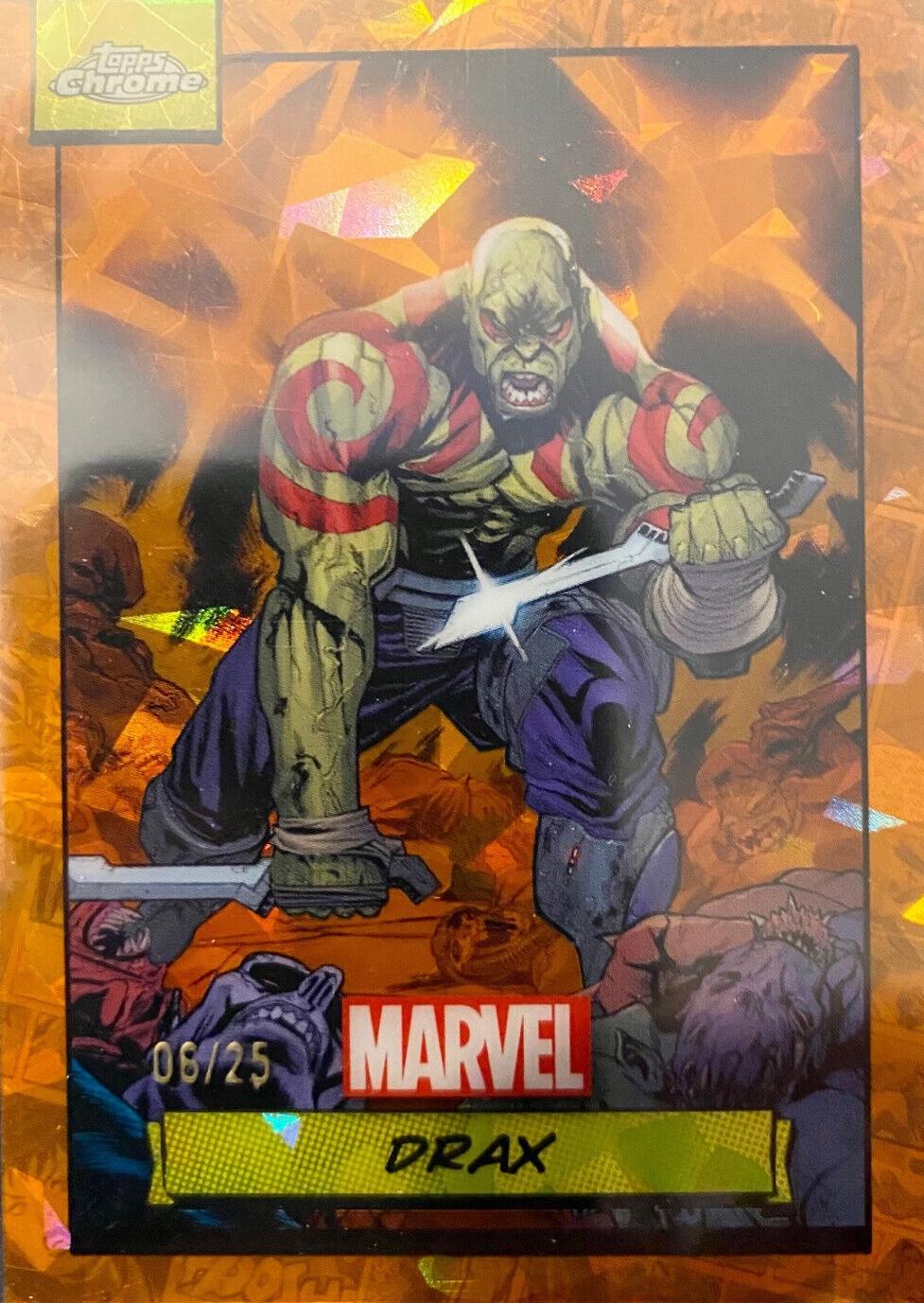 2024 Topps Chrome Drax [Orange Sapphire] #91 card
