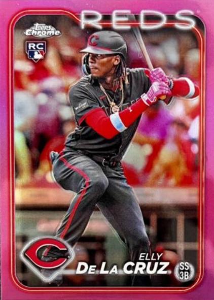 2024 Topps Chrome Elly De La Cruz [Pink Refractor] #44 card