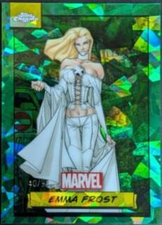 2024 Topps Chrome Emma Frost [Green Sapphire] #7 card