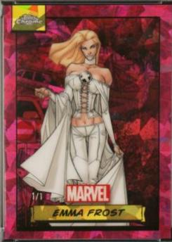 2024 Topps Chrome Emma Frost [Papradascha Sapphire] #7 card