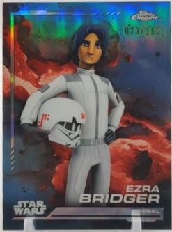 2024 Topps Chrome Ezra Bridger [Blue Refractor] #125 card