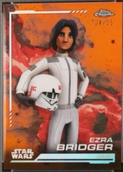 2024 Topps Chrome Ezra Bridger [Orange Refractor] #125 card
