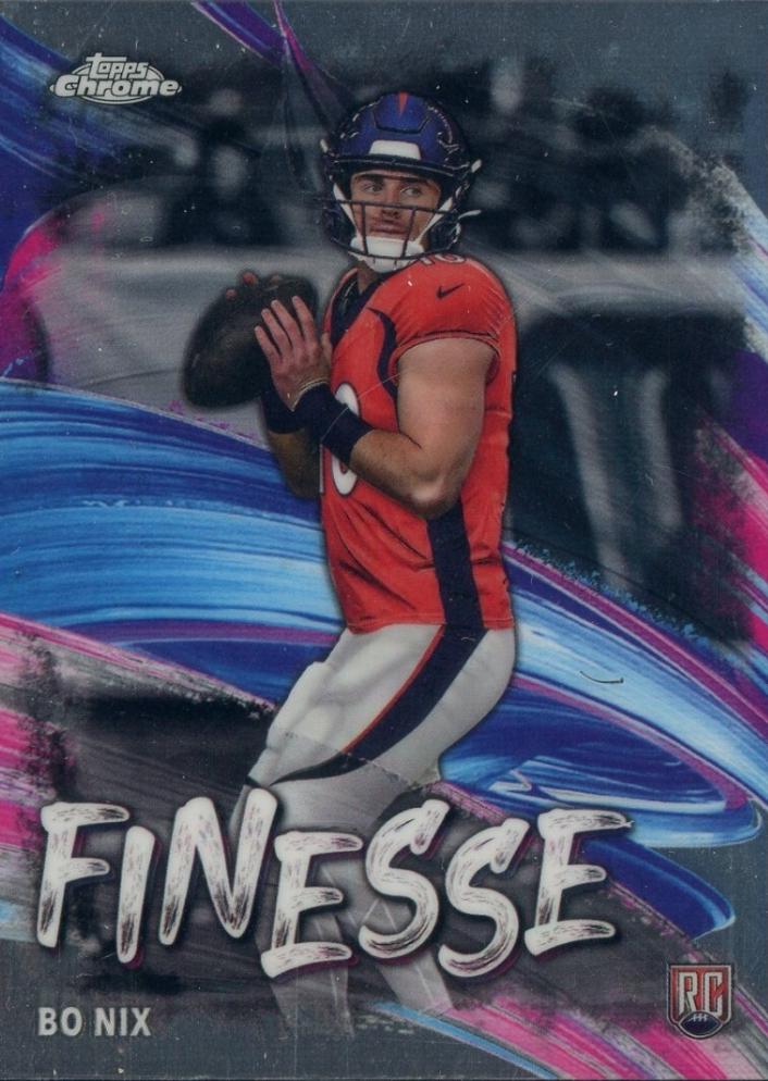 2024 Topps Chrome Finesse Bo Nix #F-4 card