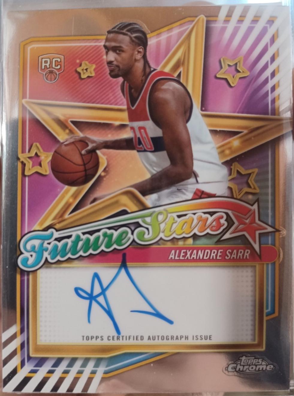 2024 Topps Chrome Future Stars Autograph Alexandre Sarr #FSA-AS card