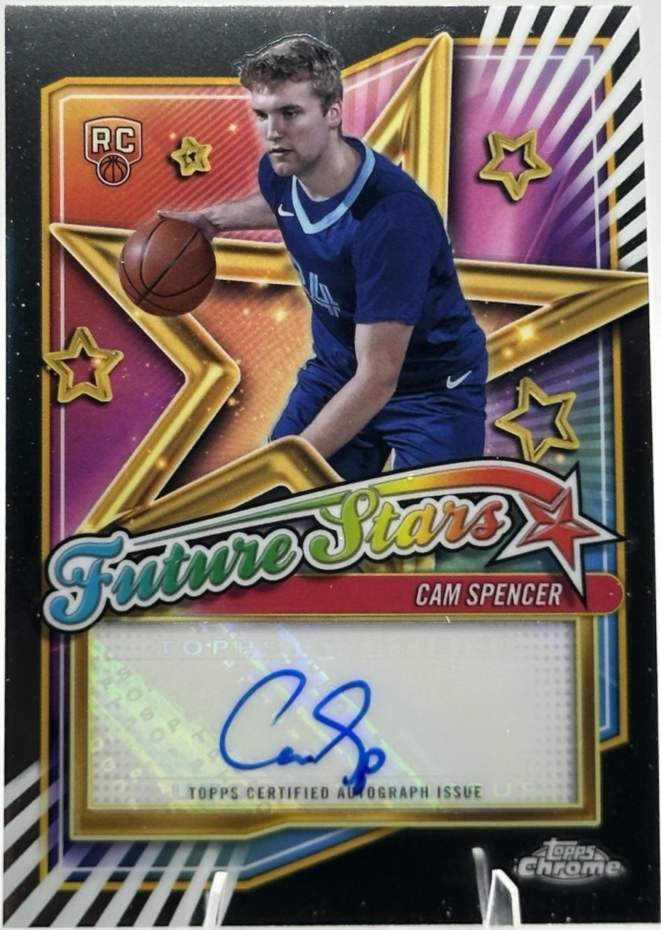 2024 Topps Chrome Future Stars Autograph Cam Spencer #FSA-CS card