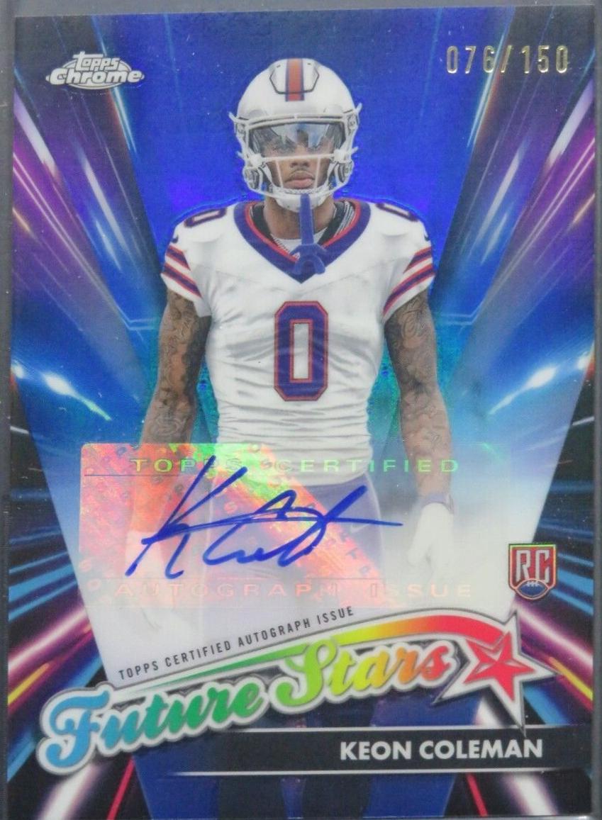 2024 Topps Chrome Future Stars Autograph Keon Coleman #FSA-KC card