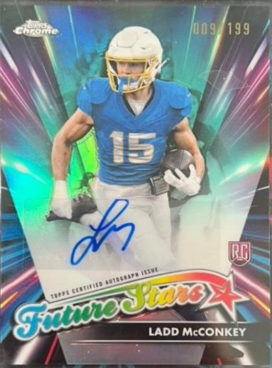 2024 Topps Chrome Future Stars Autograph Ladd McConkey #FSA-LM card