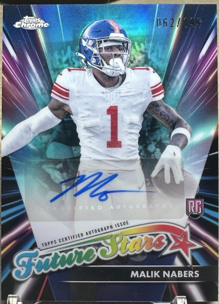 2024 Topps Chrome Future Stars Autograph Malik Nabers #FSA-MN card