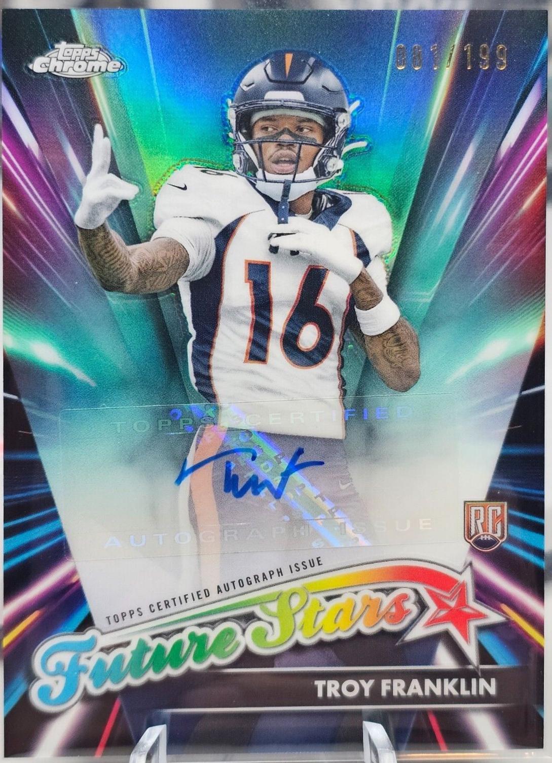 2024 Topps Chrome Future Stars Autograph Troy Franklin #FSA-TF card