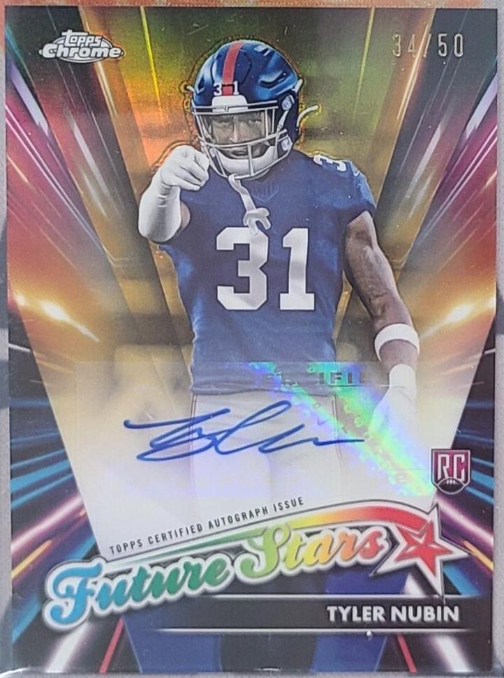 2024 Topps Chrome Future Stars Autograph Tyler Nubin #FSA-TN card