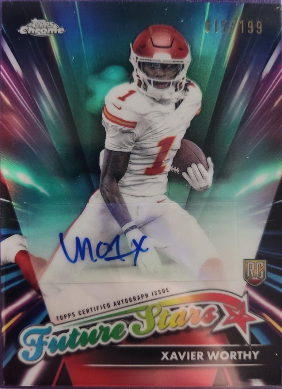 2024 Topps Chrome Future Stars Autograph Xavier Worthy #FSA-XW card