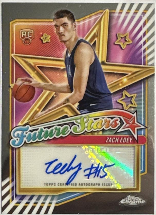 2024 Topps Chrome Future Stars Autograph Zach Edey #FSA-ZE card