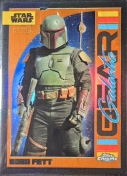 2024 Topps Chrome Galactic Gear Boba Fett [Rebel Orange Refractor] #GG-21 card