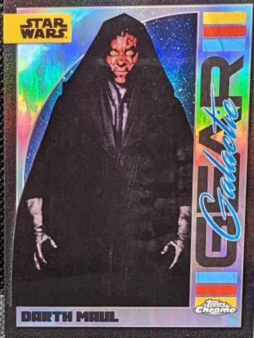 2024 Topps Chrome Galactic Gear Darth Maul [Gold Refractor] #GG-8 card