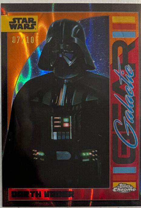 2024 Topps Chrome Galactic Gear Darth Vader [Mustafar Lava Refractor] #GG-7 card