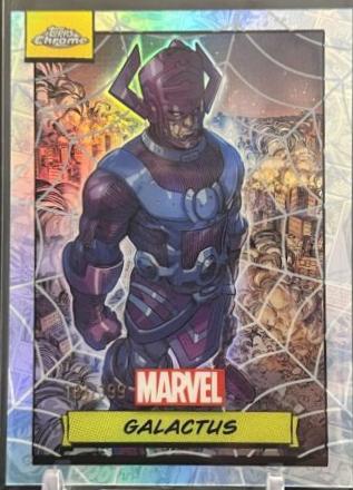 2024 Topps Chrome Galactus [Spider Web Refractor] #63 card