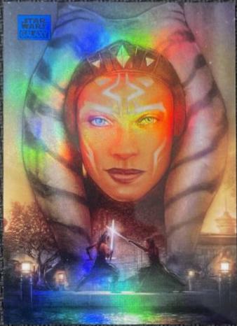 2024 Topps Chrome Galaxy Ahsoka Returns [Blue Refractor] #100 card
