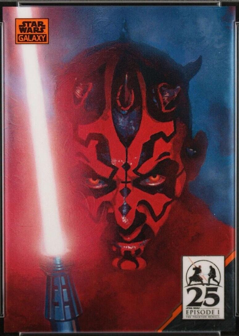 2024 Topps Chrome Galaxy Art of Darth Maul Darth Maul [Orange Refractor] #AM-9 card