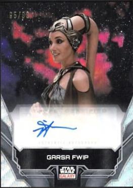 2024 Topps Chrome Galaxy Autograph Jennifer Beals as Garsa Fwip [Wave Refractor] #A-JB card
