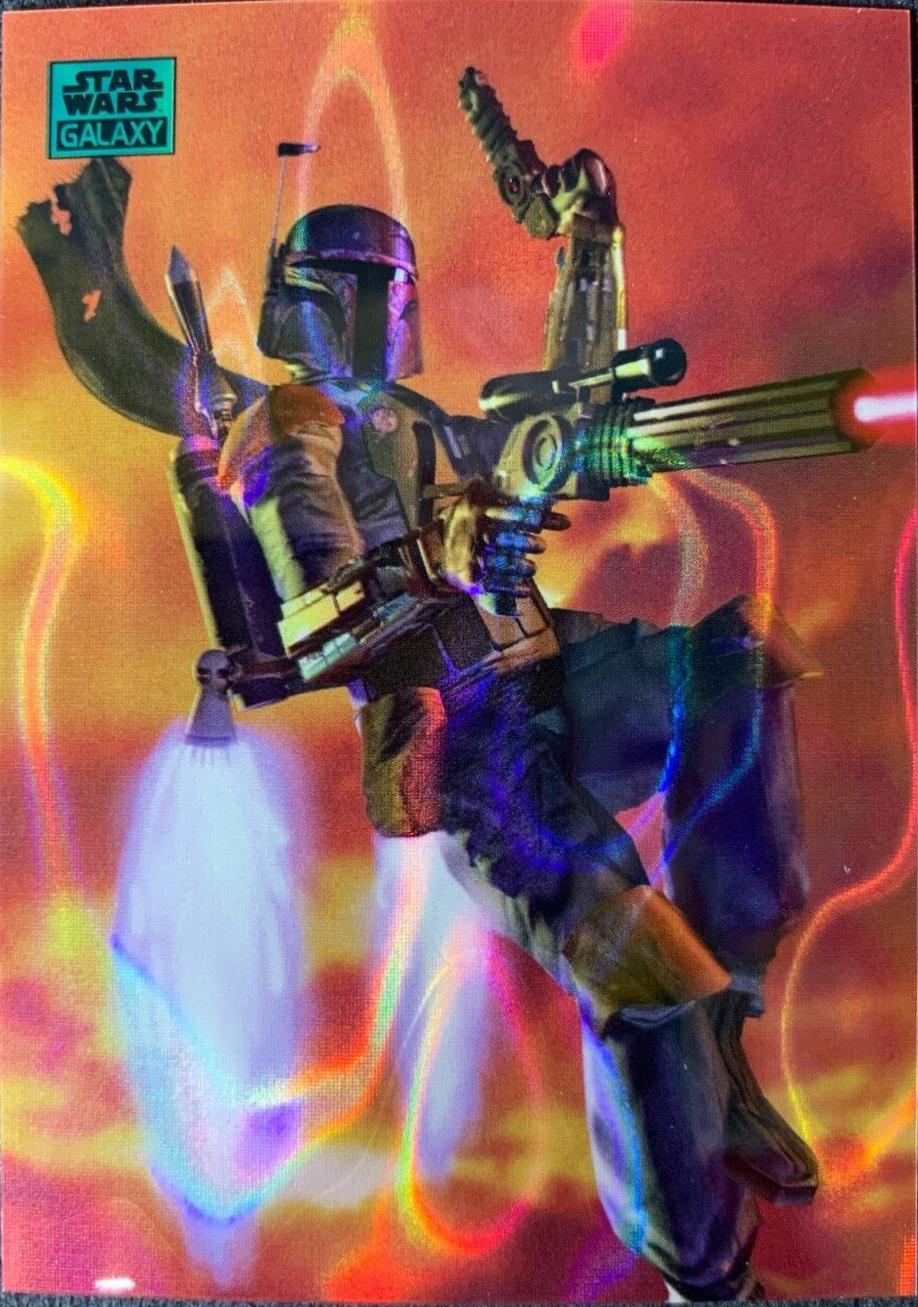 2024 Topps Chrome Galaxy Boba Fett's Jetpack [Aqua Lava Refractor] #24 card