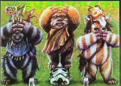 2024 Topps Chrome Galaxy Ewok No Evil [Refractor] #97 card