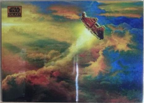 2024 Topps Chrome Galaxy Falcon Rising [Orange Refractor] #93 card