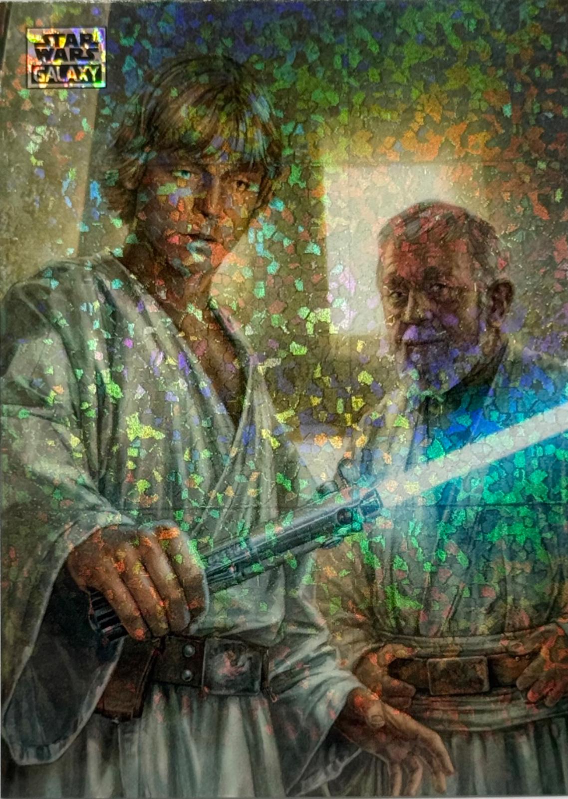 2024 Topps Chrome Galaxy Luke Wields the Lightsaber [Mini Diamond Refractor] #5 card