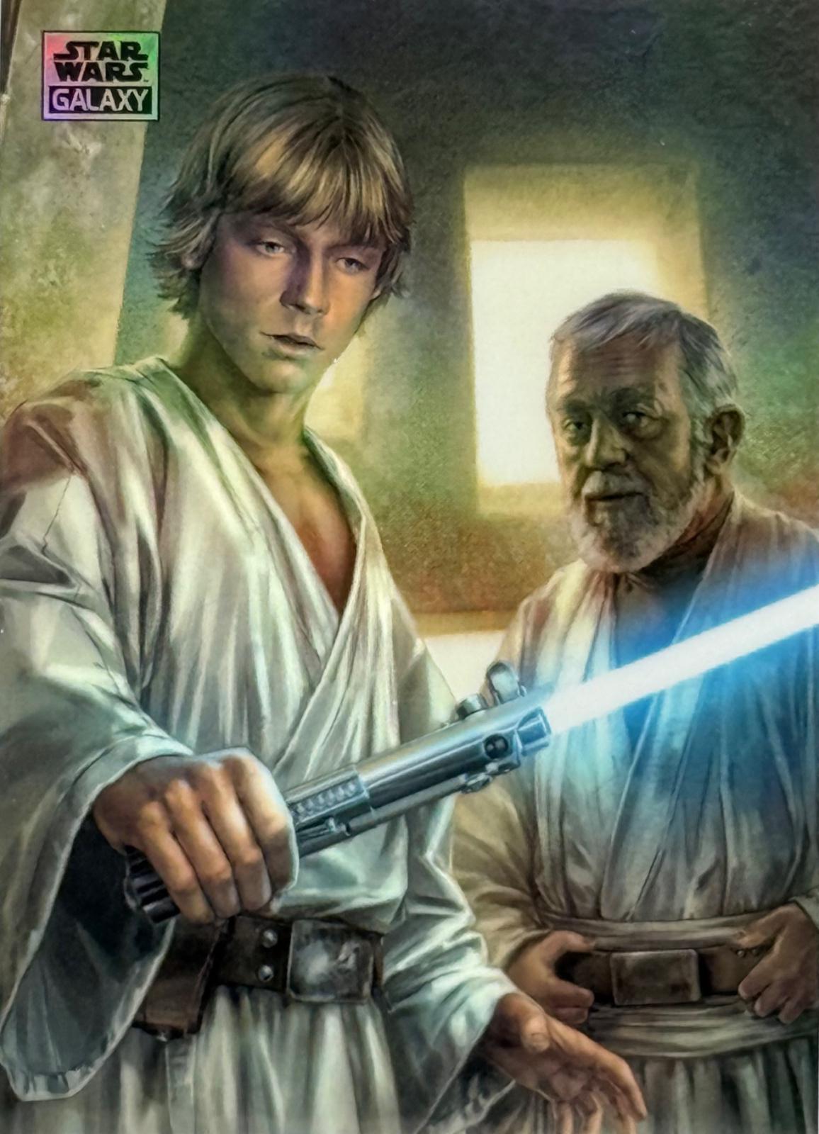 2024 Topps Chrome Galaxy Luke Wields the Lightsaber [Refractor] #5 card