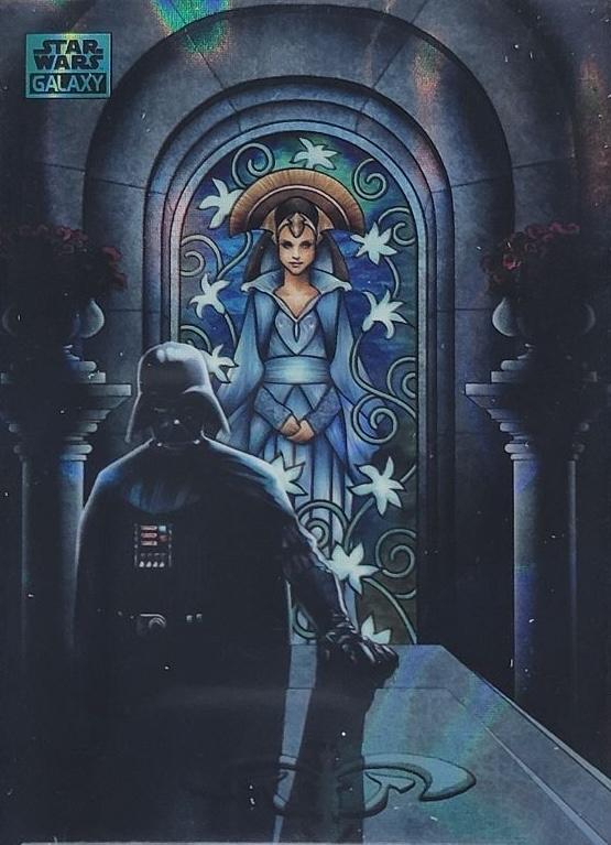2024 Topps Chrome Galaxy Mourning for Padme [Aqua Lava Refractor] #31 card