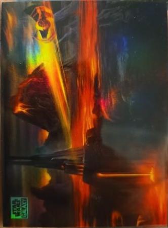 2024 Topps Chrome Galaxy Mustafar Takeoff [Mini Diamond Refractor] #94 card