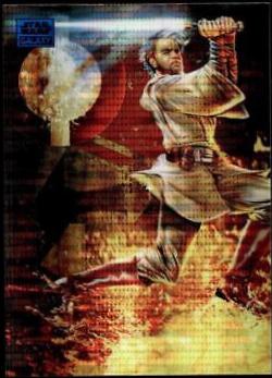 2024 Topps Chrome Galaxy Obi-Wan Kenobi [Aqua Sonar Refractor] #13 card