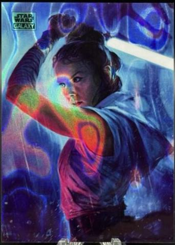 2024 Topps Chrome Galaxy The Duel: Rey [Aqua Lava Refractor] #72 card