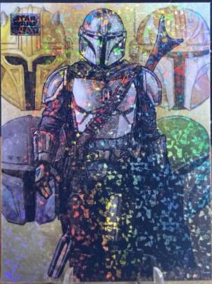 2024 Topps Chrome Galaxy The Way of Mand'alor [Mini Diamond Refractor] #33 card