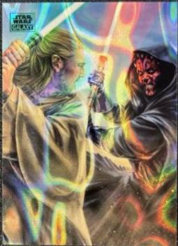 2024 Topps Chrome Galaxy Warriors of the Force [Aqua Refractor] #1 card