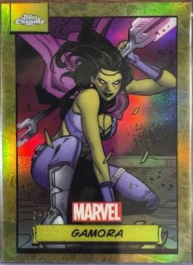 2024 Topps Chrome Gamora [Gold Refractor] #58 card