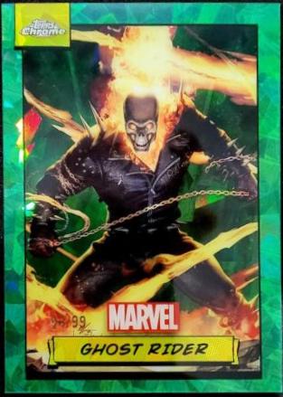 2024 Topps Chrome Ghost Rider [Green Refractor] #90 card