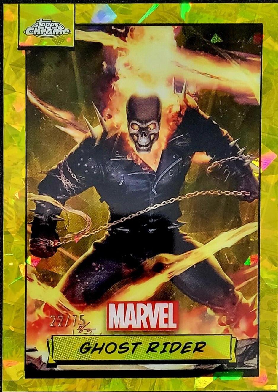 2024 Topps Chrome Ghost Rider [Yellow Sapphire] #90 card