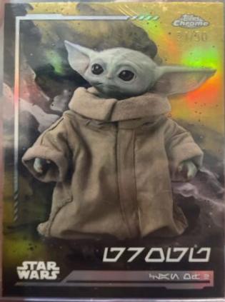 2024 Topps Chrome Grogu [Gold Refractor] #22 card