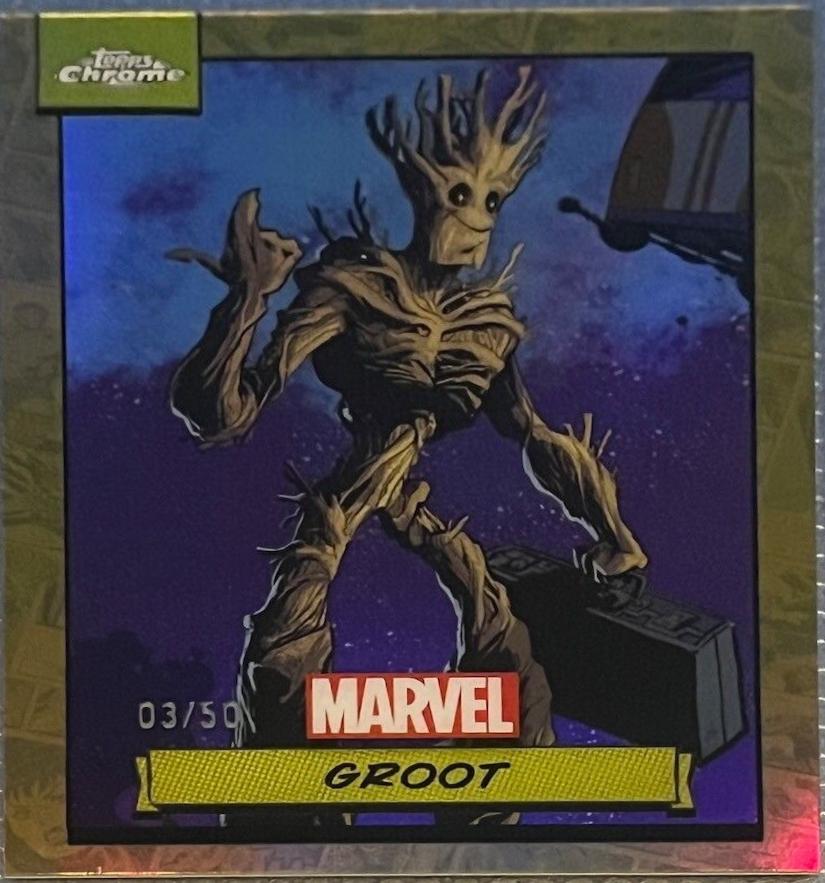 2024 Topps Chrome Groot [Gold Refractor] #70 card
