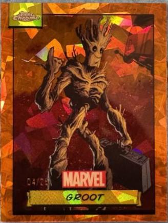 2024 Topps Chrome Groot [Orange Sapphire] #70 card
